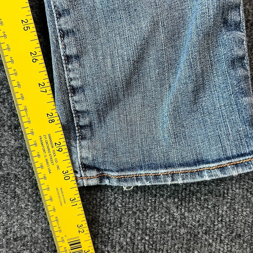 Levi's 511 Jeans Mens 31x30.5 Blue Denim Low Rise Slim Fit Skinny Leg Distressed